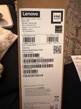 Lenovo Laptop in Protective Packaging - Gray Accents